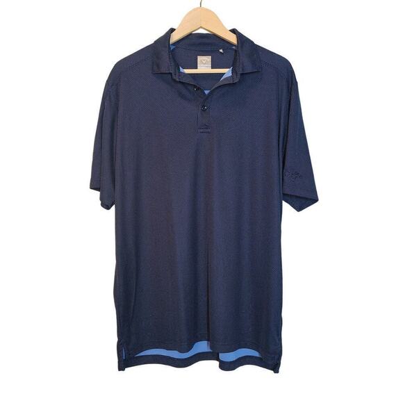 Callaway Men's Golf Outdoor Short Sleeve Polo Tee Blue Swing Tech Dri Size Large - Picture 1 of 7